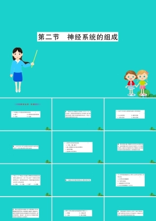 七年级生物下册 4.6.2 神经系统的组成习题课件(新版)新人教版 课件