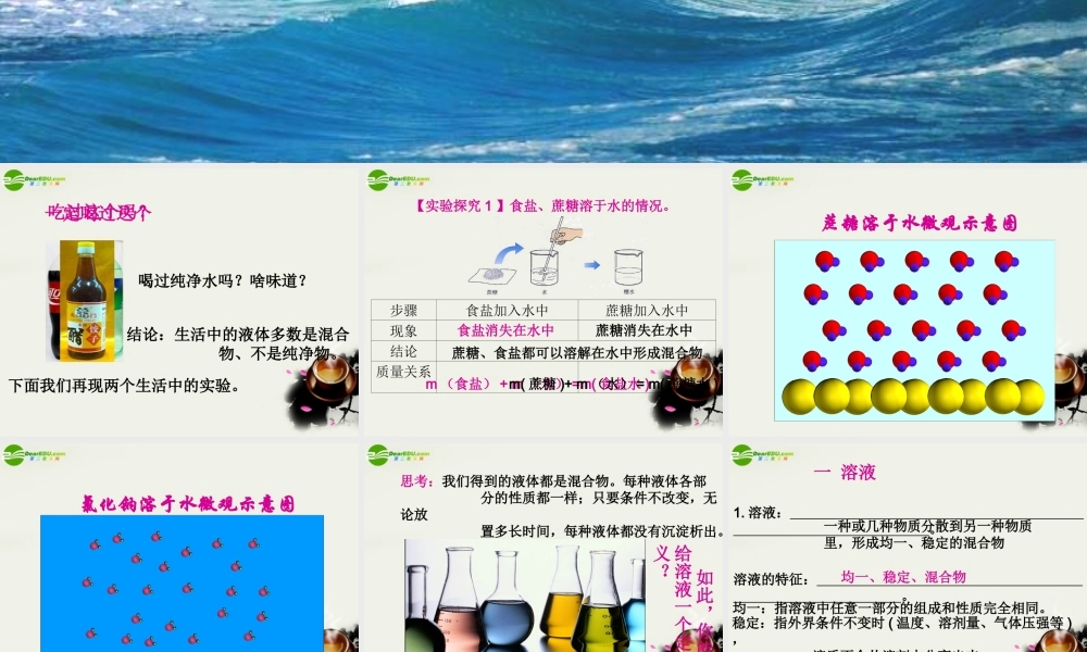 九年级政治 溶液课件 沪教版 课件