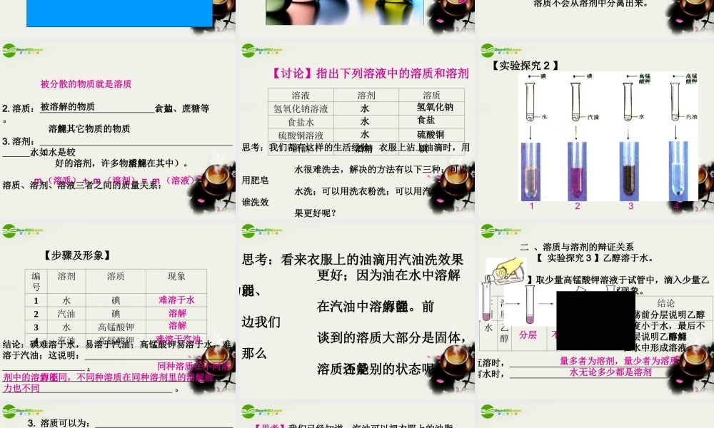 九年级政治 溶液课件 沪教版 课件