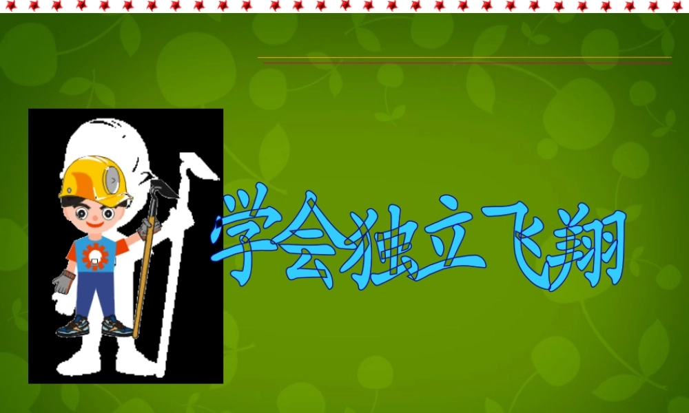 八年级政治上册 第三课 学会独立飞翔课件 陕教版 课件