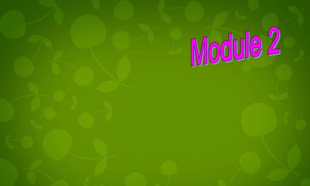 八年级英语下册(Module 2 Unit 3 Language in use)课件 (新版)外研版 课件