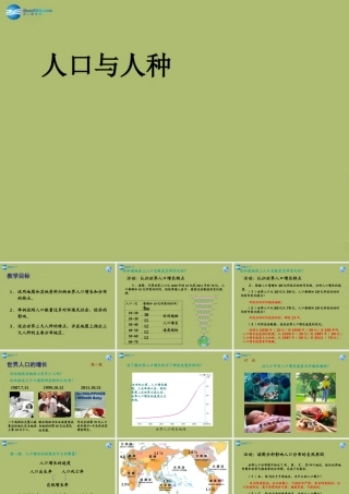 中学七年级地理上册 4.1 人口与人种教学课件(新版)新人教版 课件