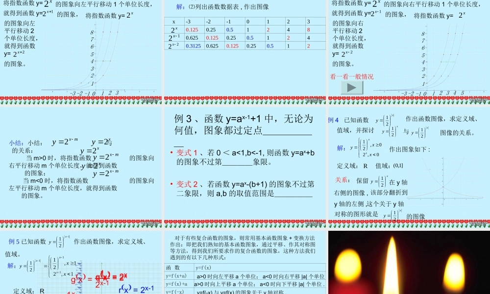指数函数二 高一数学指数函数课件[整理三套]新课标 人教版