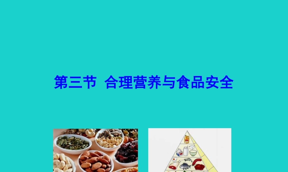 七年级生物下册 4.2.3 合理营养与食品安全课件(新版)新人教版 课件