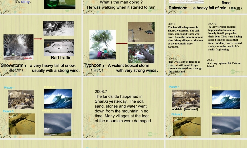 八年级英语上册(Unit 6 Natural Disasters)课件二 牛津译林版 课件