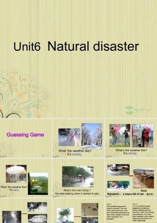 八年级英语上册(Unit 6 Natural Disasters)课件二 牛津译林版 课件