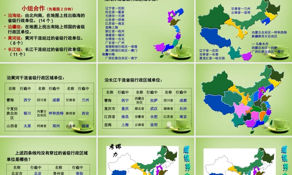 八年级地理上册 1.2 中国的行政区划课件 湘教版 课件