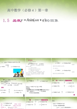 数学 1.5函数yAsin(ωxφ)的图象课件 新人教版必修4 课件