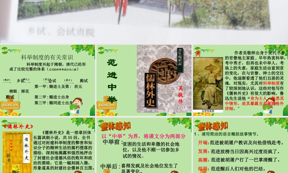 九年级语文上册 (范进中举)课件 人教新课标版 课件