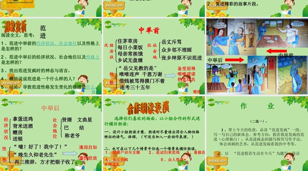 九年级语文上册 (范进中举)课件 人教新课标版 课件