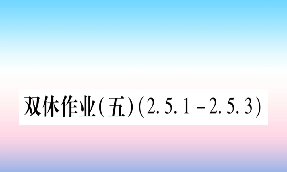 九年级数学下册 双休作业(五)作业课件 (新版)湘教版 课件