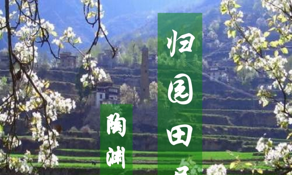 九年级语文下册(古诗三首-归园田居)课件 苏教版 课件