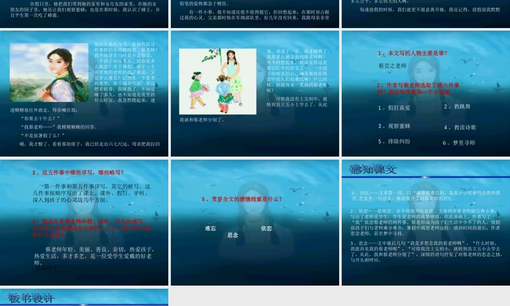 七年级语文我的老师课件4 语文版 课件