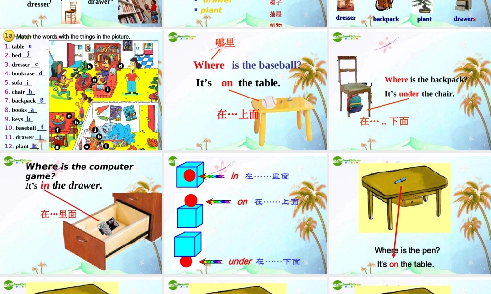 七年级英语上册 Unit4A课件 北师大版 课件