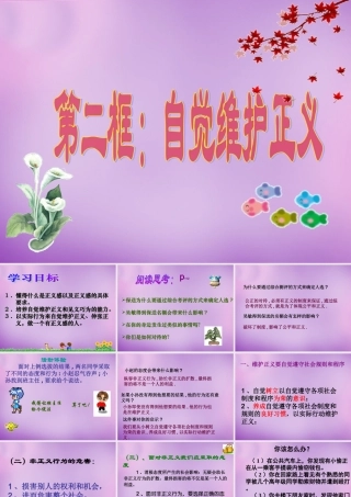 八年级政治下册 10.2 自觉维护正义课件 新人教版 课件