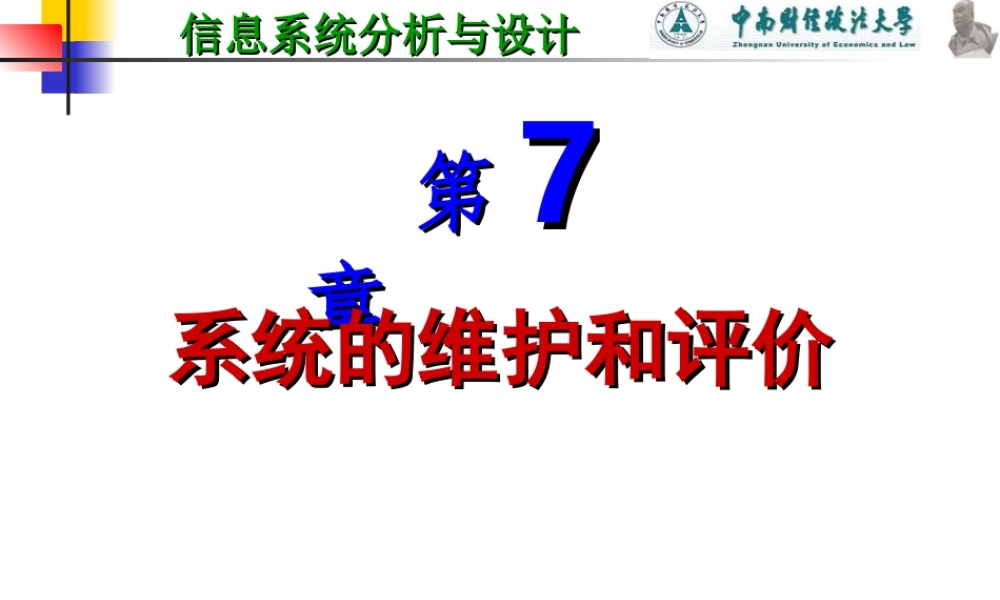 企业信息系统的维护和评价