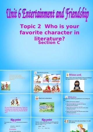 九年级英语下册 Unit 6 Topic 2 Who is your favorite character in literature Section C课件 (新版)仁爱版 课件
