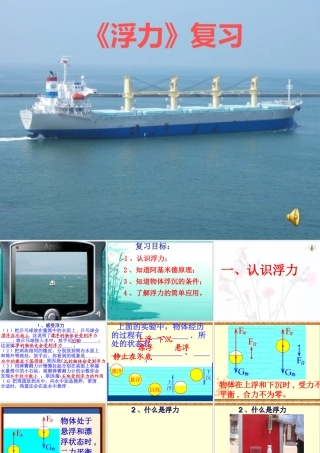 弦月物理 浮力复习公开课课件