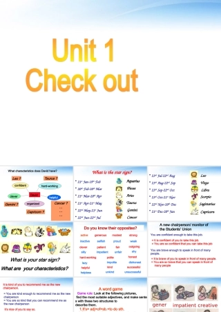 九年级英语上册 unit 1 Checkout课件 牛津版 课件
