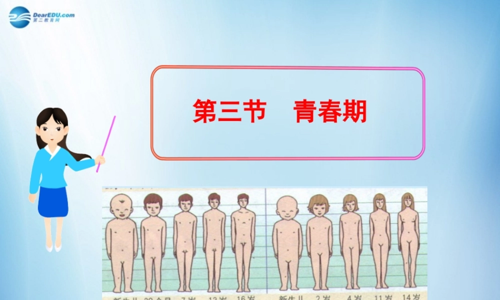 中学七年级生物下册 第一章 第三节 青春期课件 (新版)新人教版