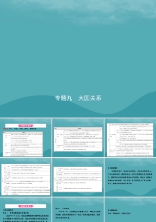中考历史复习 专题九 大国关系课件