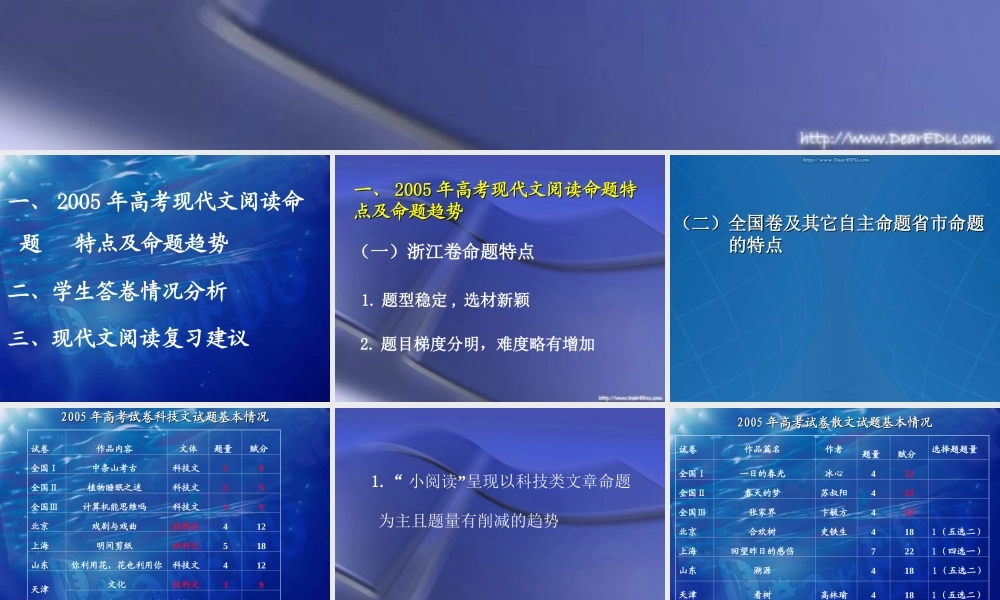 人教版 高考语文现代文阅读复习指导课件