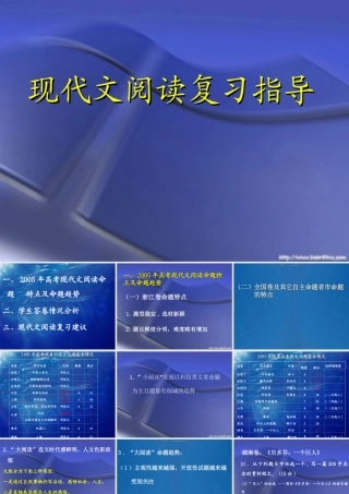 人教版 高考语文现代文阅读复习指导课件