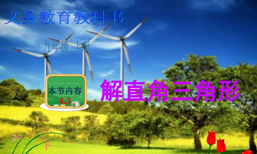 4.3--解直角三角形