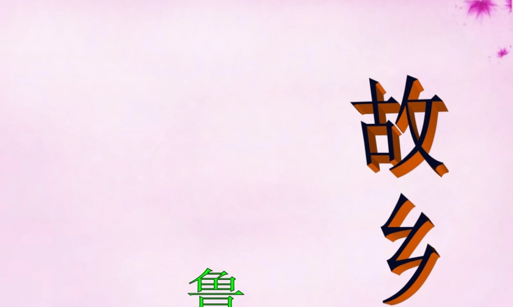 九年级语文上册 9 故乡课件1 (新版)新人教版 课件
