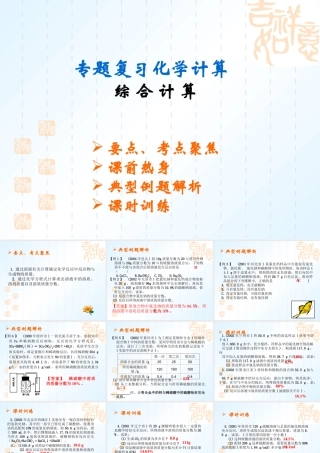 中考化学专题复习 综 合 计 算课件