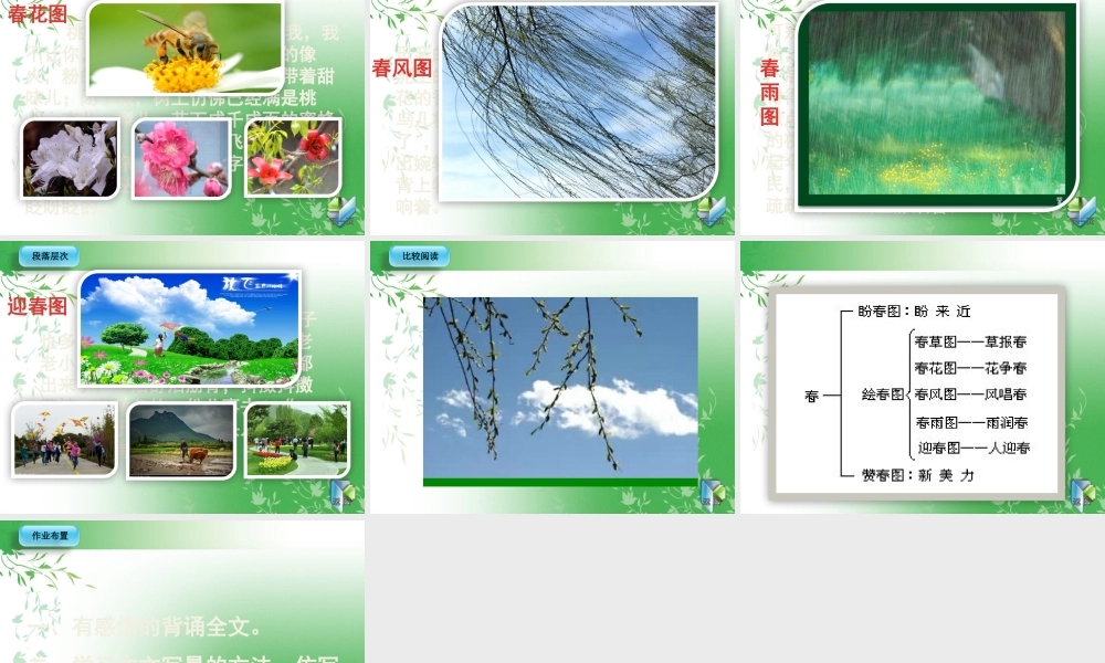 《春》课件-秋叶飞旋制作