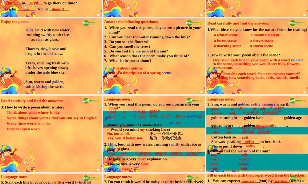 九年级英语下册 Unit1 You Can Write Poetry Lesson2课件 冀教版 课件