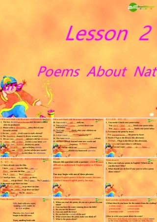 九年级英语下册 Unit1 You Can Write Poetry Lesson2课件 冀教版 课件
