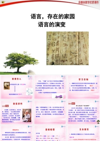 中学高三语文(第六课 语言的演变)课件