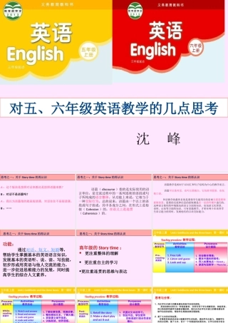 沈峰老师讲座课件对五六年级新教材的一点思考我觉得对大家很有用