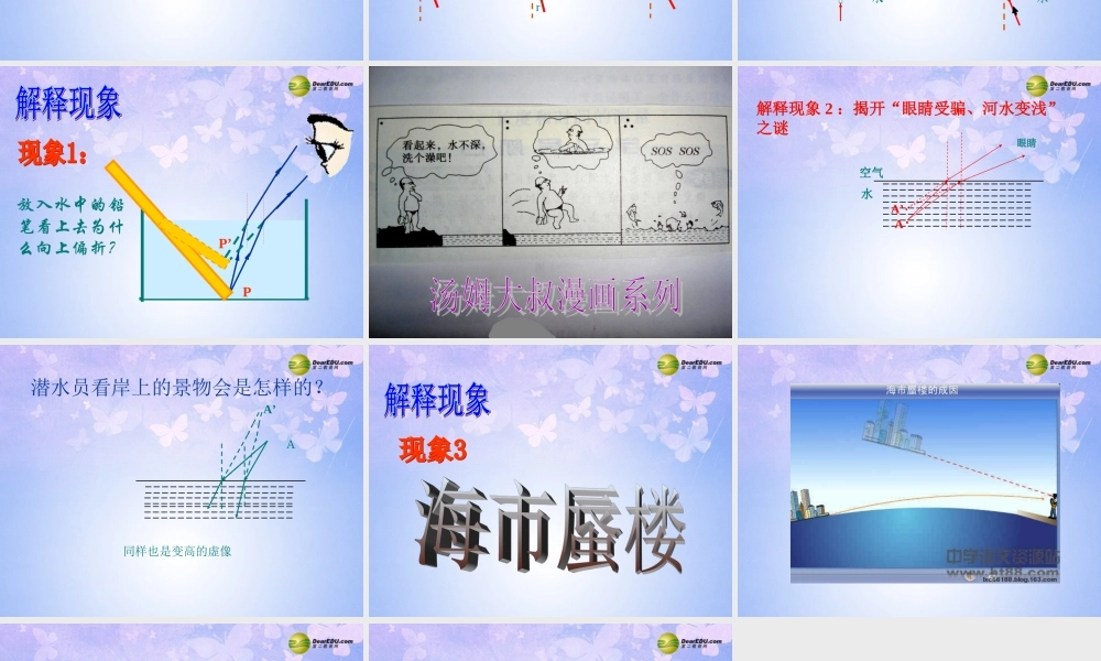 八年级物理上册 2.4 光的折射课件 新人教版 课件