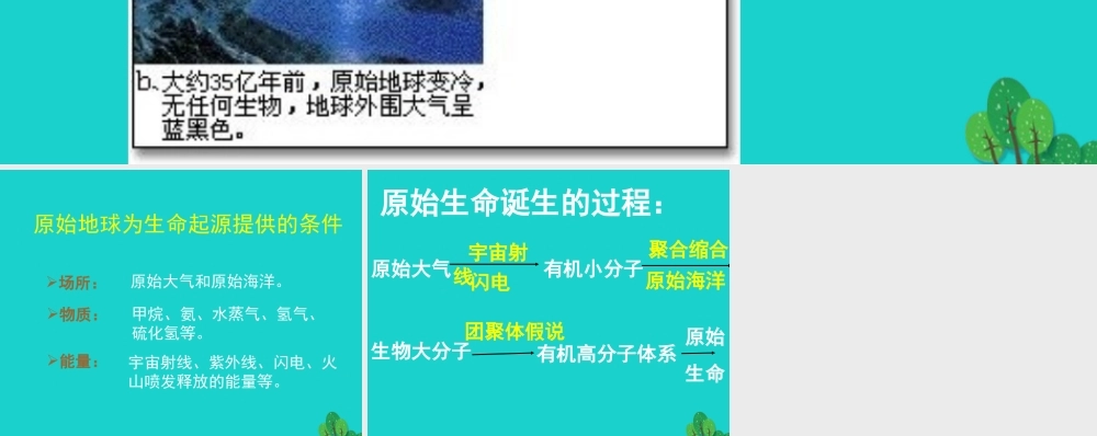八年级生物上册 第五单元 第十六章 第一节 生命的诞生 原始生命的诞生课件 (新版)苏教版 课件