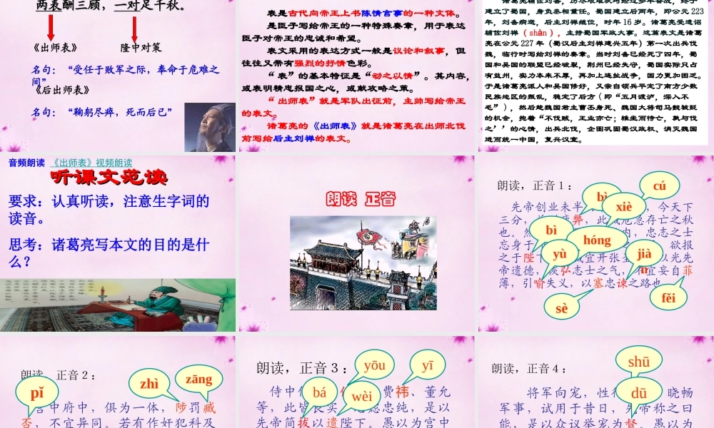 九年级语文上册 24(出师表)课件 新人教版 课件