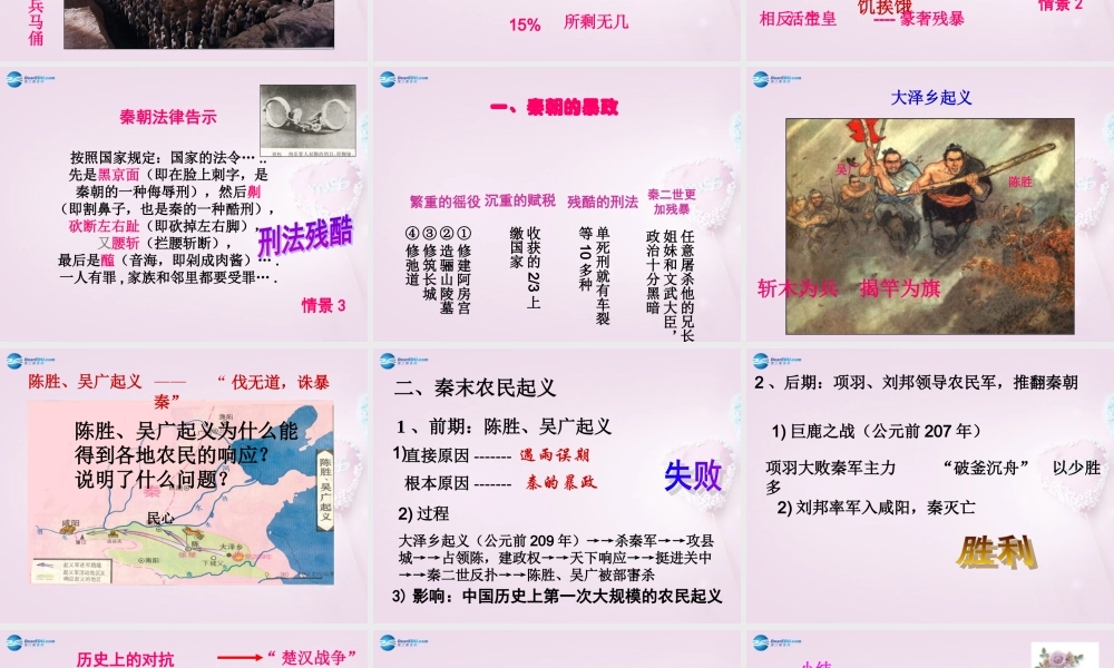 中学七年级历史上册 第11课 伐无道 诛暴秦课件 新人教版 课件