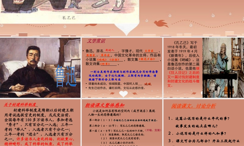 八年级语文下册 第16课(孔乙己)课件 (新版)苏教版 课件