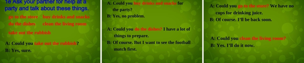 八年级英语下册 Unit 3 Could you please clean your room(第2课时)课件 (新版)人教新目标版 课件