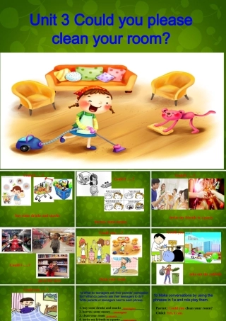八年级英语下册 Unit 3 Could you please clean your room(第2课时)课件 (新版)人教新目标版 课件