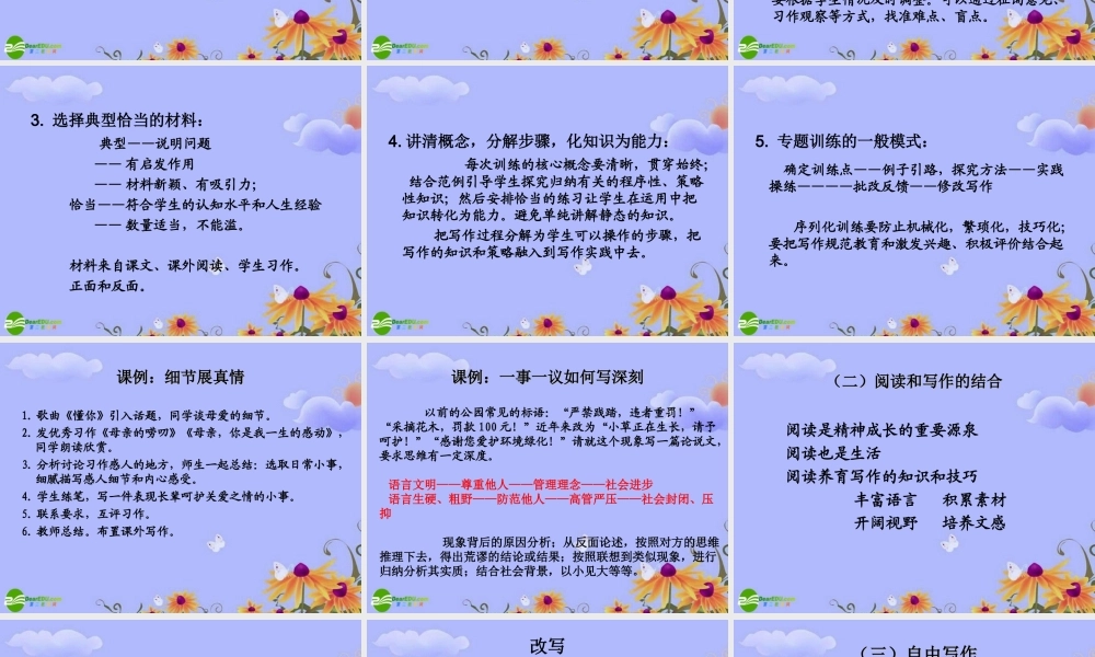 初中语文素材 有关写作教学的思考讲座课件-2