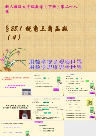 九年级数学下册 281锐角三角函数(4)精品课件 人教新课标版 课件