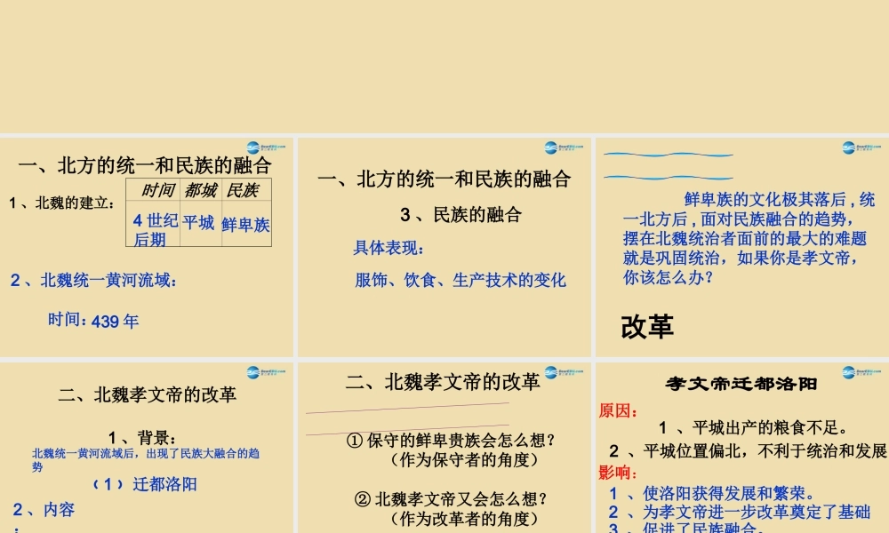 中考历史(北方民族大融合)复习课件2 课件