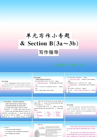 九年级英语全册 Unit 14 I remember meeting all of you in Grade 7写作小专题习题课件 (新版)人教新目标版 课件