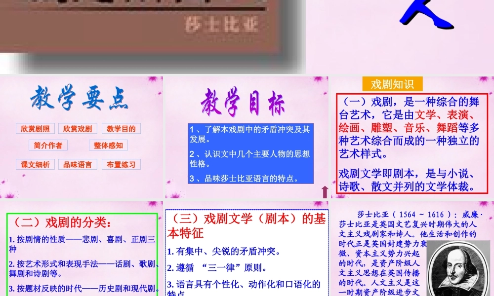 九年级语文下册 1(威尼斯商人)教学课件 (新版)苏教版 课件