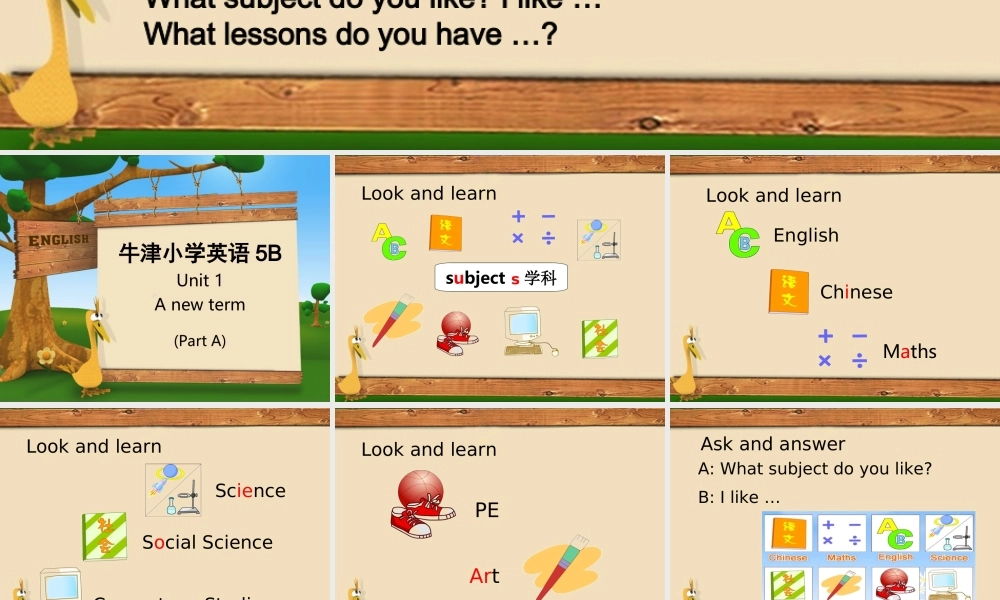 牛津5BUnit1Parta课件