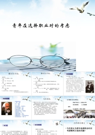 在选择职业时的考虑课件6 课件