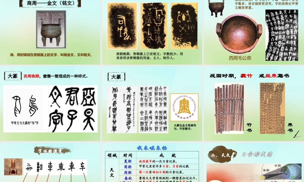 中学七年级历史上册 2.8(中华文化的勃兴)课件 新人教版 课件